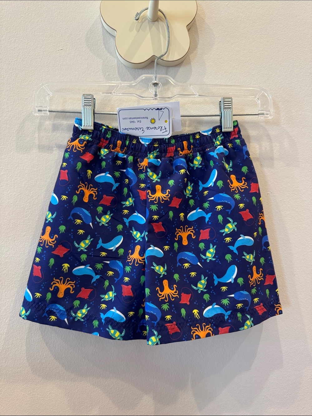 NWT Florence Eiseman Under the Sea Print Swim Trunk size 6